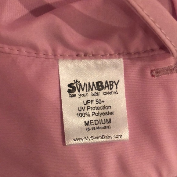 My Swim Baby Hat and Swim Diaper Size M 17-23 lbs Girl Pink Frogs UPF 50+ - Picture 6 of 6